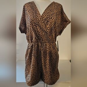 Leopard Short Sleeve Romper